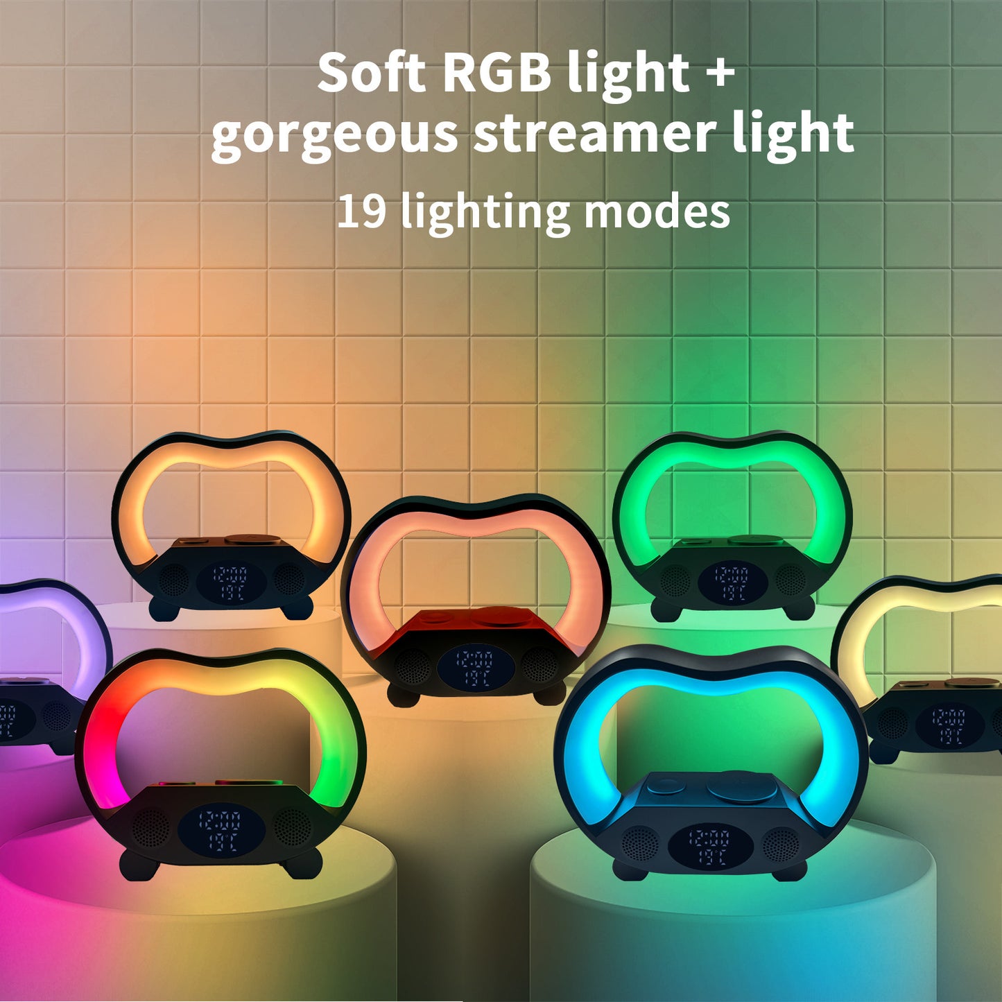 6-in-1 Smart LED Lamp with Wireless Charging & Bluetooth Speaker