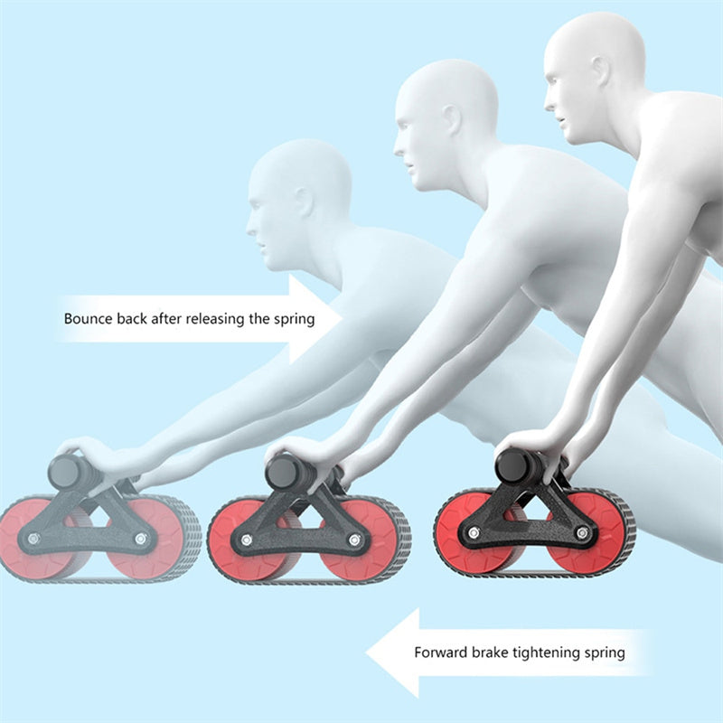 Automatic Rebound Ab Roller – Double Wheel Core Trainer for Men & Women | Home Workout Equipment with Non-Slip Grip