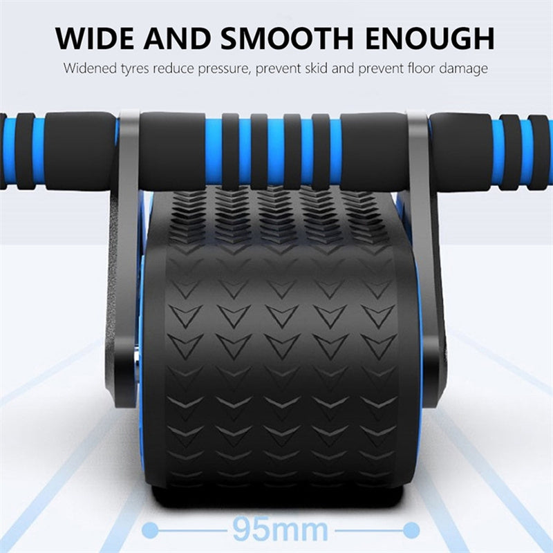 Automatic Rebound Ab Roller – Double Wheel Core Trainer for Men & Women | Home Workout Equipment with Non-Slip Grip