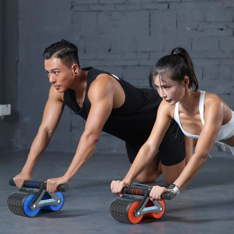 Automatic Rebound Ab Roller – Double Wheel Core Trainer for Men & Women | Home Workout Equipment with Non-Slip Grip