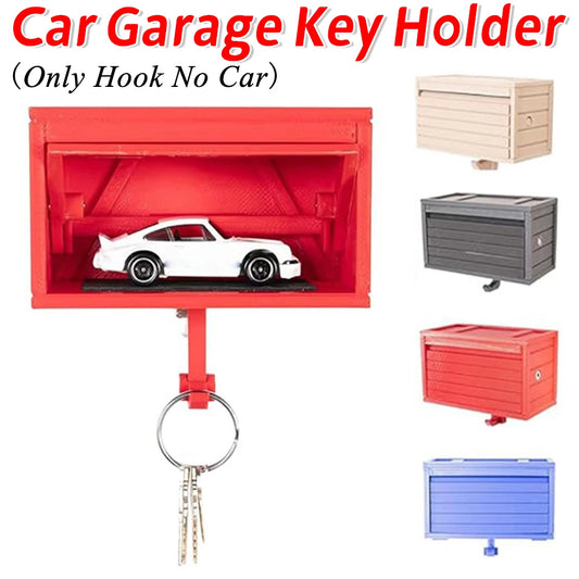 3D Car Garage Key Holder With Opening Door – Wall Mounted Key Organizer Box