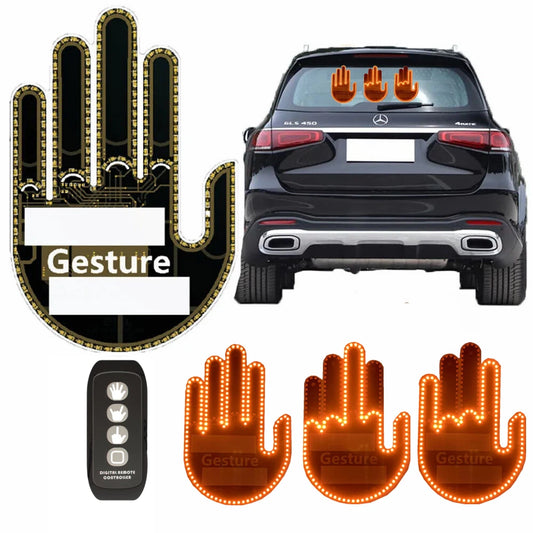 Car Hand Light Gesture LED Car Window Sign LED Hand||