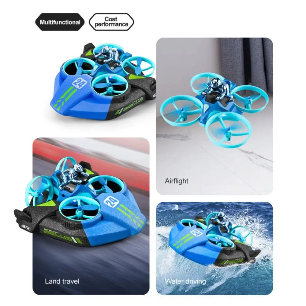 3-in-1 RC Drone Boat Car – Land, Air & Water Mode |