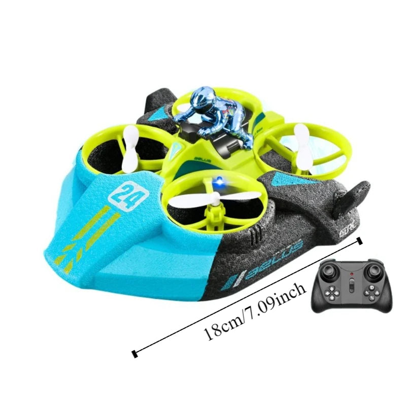 3-in-1 RC Drone Boat Car – Land, Air & Water Mode |