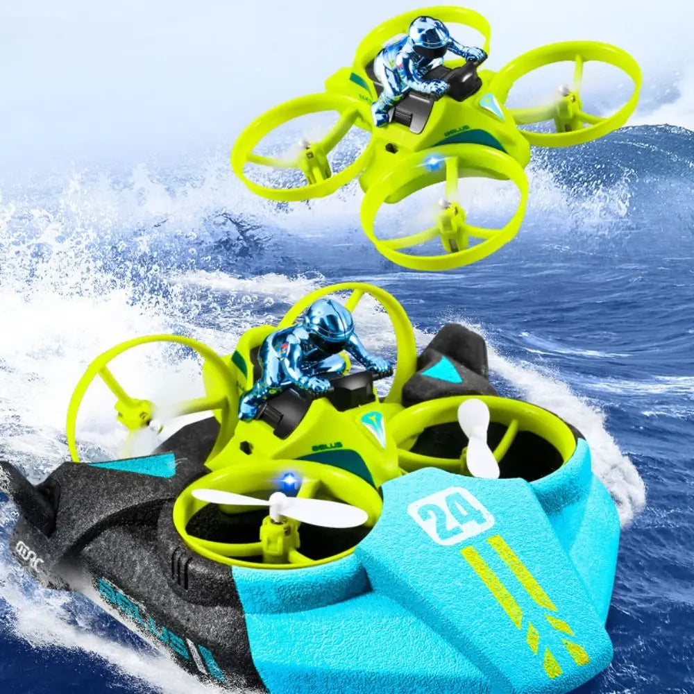 3-in-1 RC Drone Boat Car – Land, Air & Water Mode |