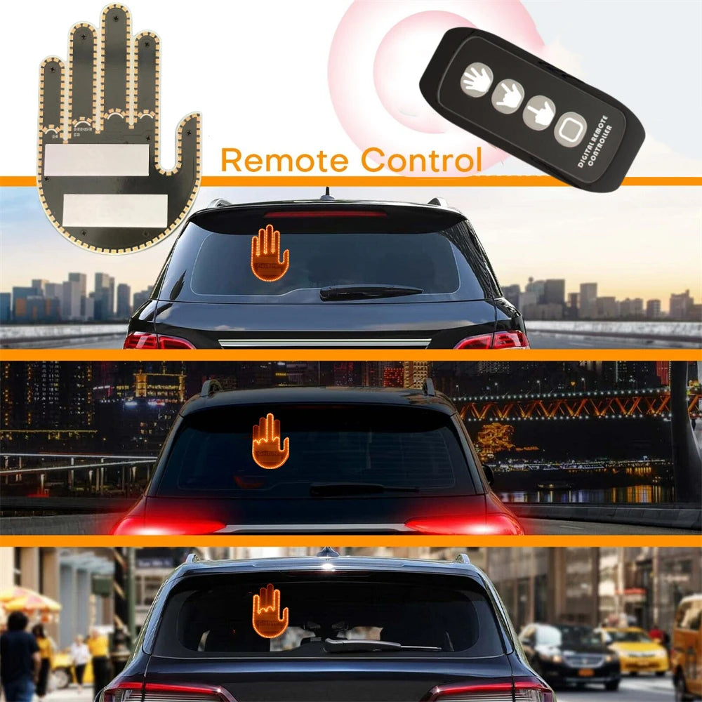 Car Hand Light Gesture LED Car Window Sign LED Hand||