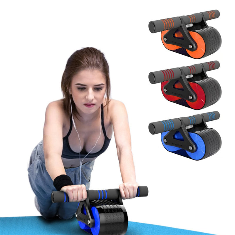 Automatic Rebound Ab Roller – Double Wheel Core Trainer for Men & Women | Home Workout Equipment with Non-Slip Grip