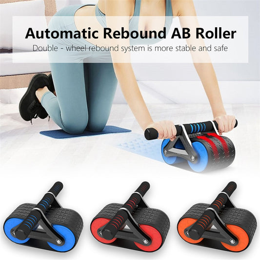 Automatic Rebound Ab Roller – Double Wheel Core Trainer for Men & Women | Home Workout Equipment with Non-Slip Grip